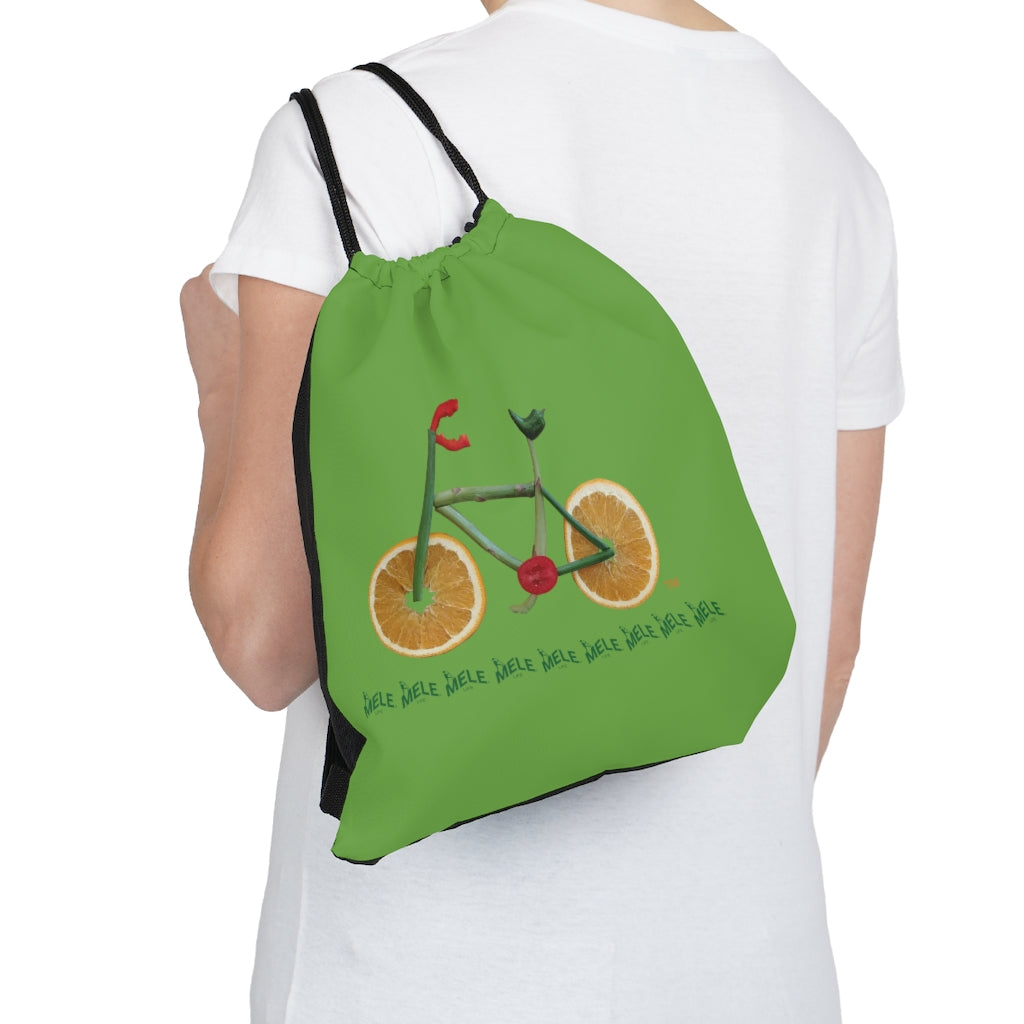 Drawstring Bag - Veggie Bike   (green)