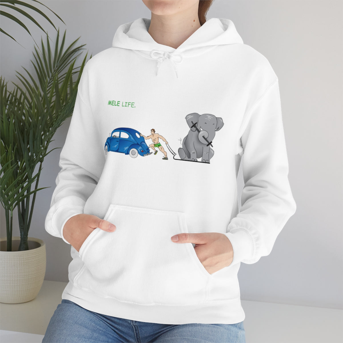 Unisex Heavy Blend™ Hooded Sweatshirt - strong white man  (color palette A)