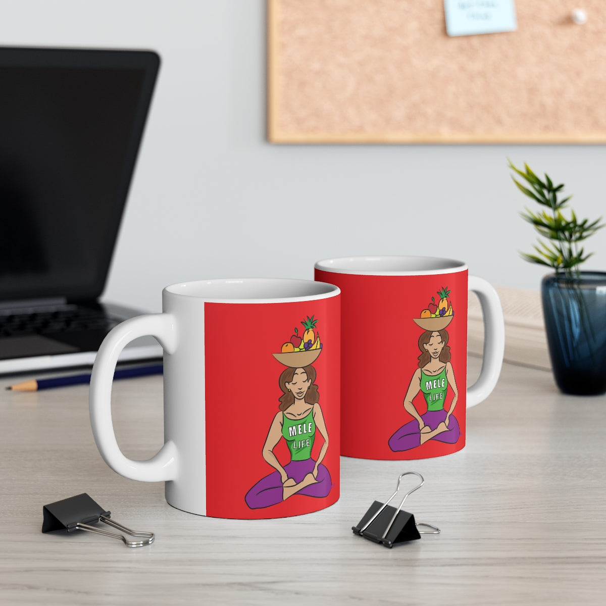Coffee Mug - Yoga Lady 1   (red)