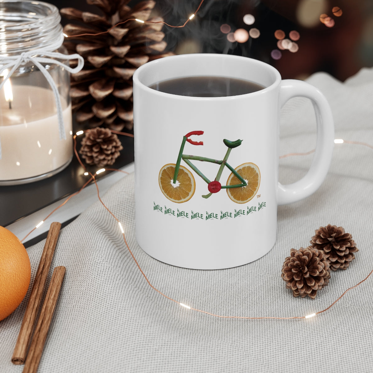 Coffee Mug - Veggie Bike  (white)