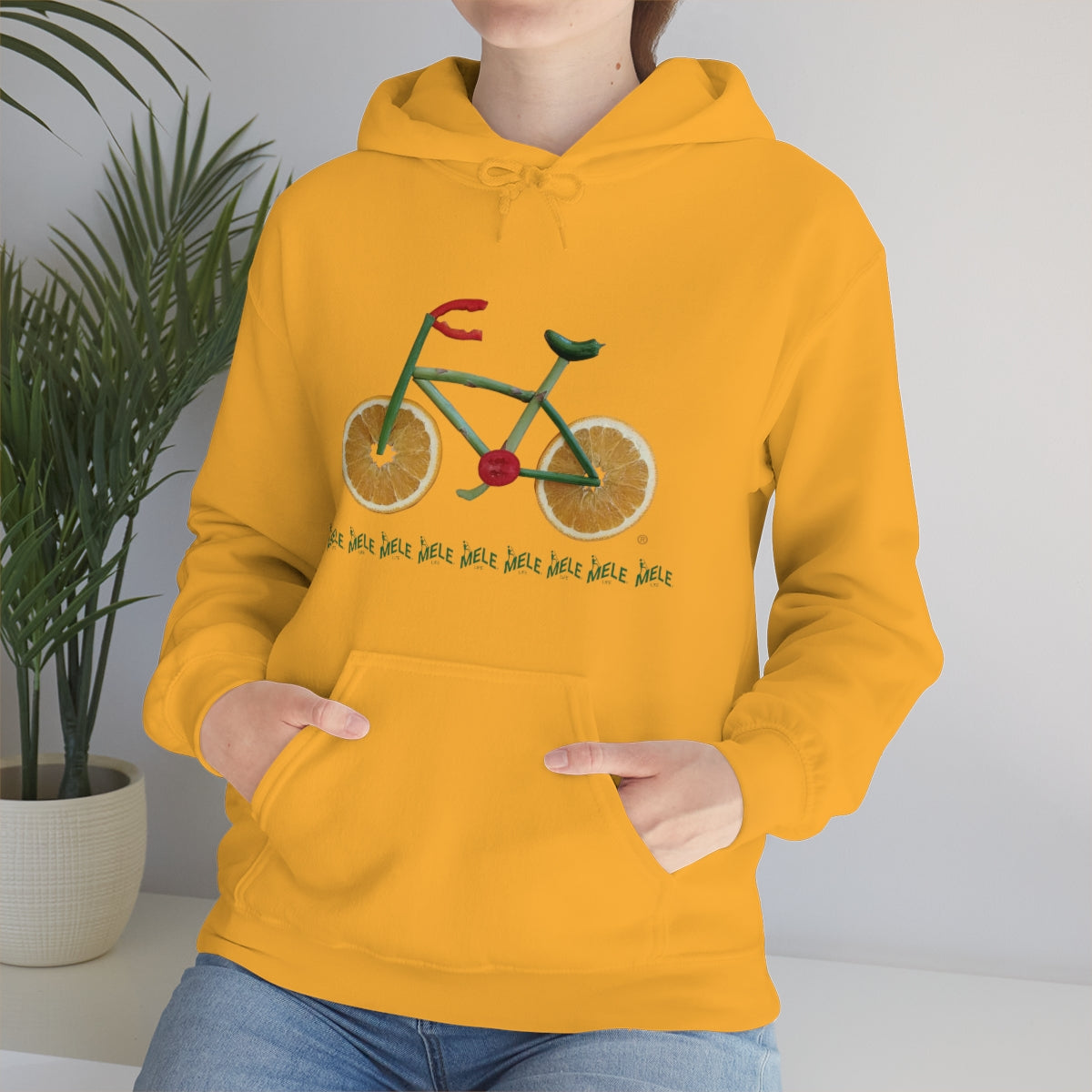 Unisex Heavy Blend™ Hooded Sweatshirt - Veggie Bike  (color palette A)