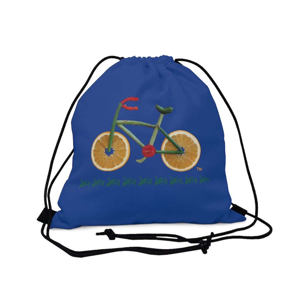 Drawstring Bag - Veggie Bike   (dark blue)