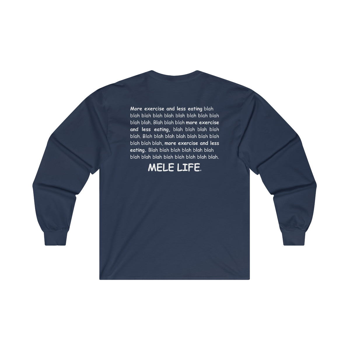 Long Sleeve Tee - strong brown man (white lettering)